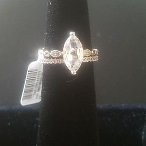 Size 7 Marquise White Sapphire Bridal Set Zales